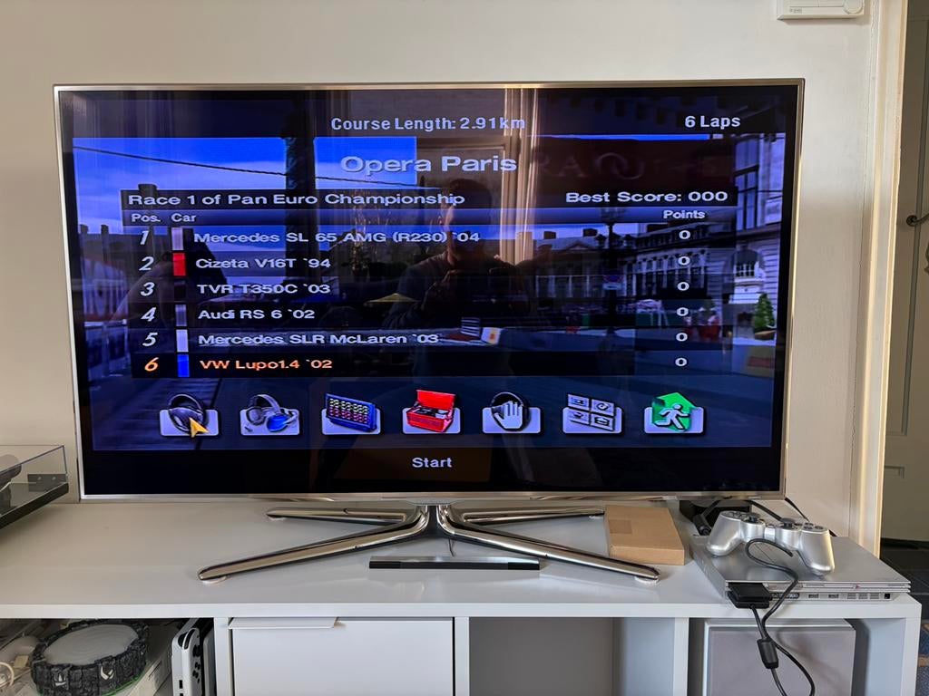 PS2 Slim zilver/silver, Spelcomputers en Games, Ophalen of Verzenden, Zo goed als nieuw, Zilver, Met 1 controller