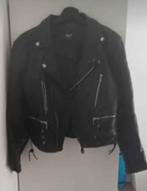 Unieke Vintage leren Nice Londen biker jack. Maat M., Ophalen of Verzenden, Zo goed als nieuw, Zwart