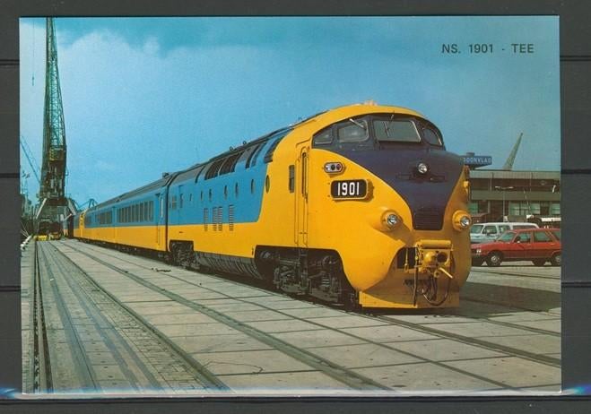 NS Locomotief Lok No. 1901 TEE Foto Ansichtkaart Trein t-199, Verzamelen, Ophalen of Verzenden, Zo goed als nieuw, Trein, Kaart of Prent