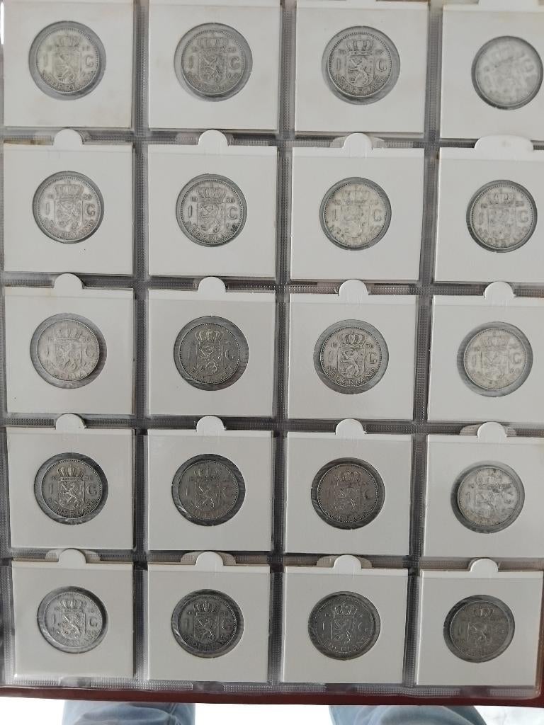 Zilveren munten, Postzegels en Munten, Munten | Nederland, Ophalen, Koningin Wilhelmina, Setje, Zilver