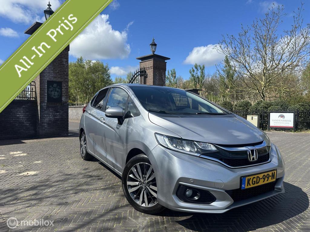 Honda Jazz 1.3 i-VTEC Elegance Trekhaak Camera Cruise✅, Auto's, Voorwielaandrijving, Gebruikt, Zwart, 4 cilinders