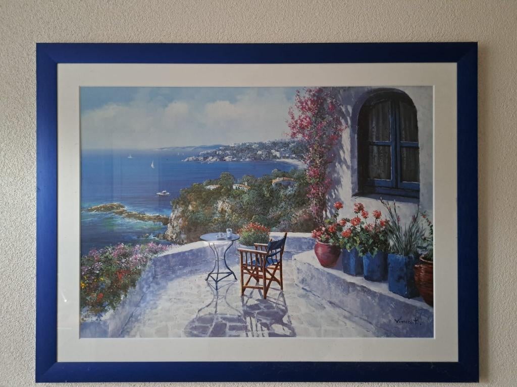 Mooie lijst zeezicht vol zomergevoel, Ophalen