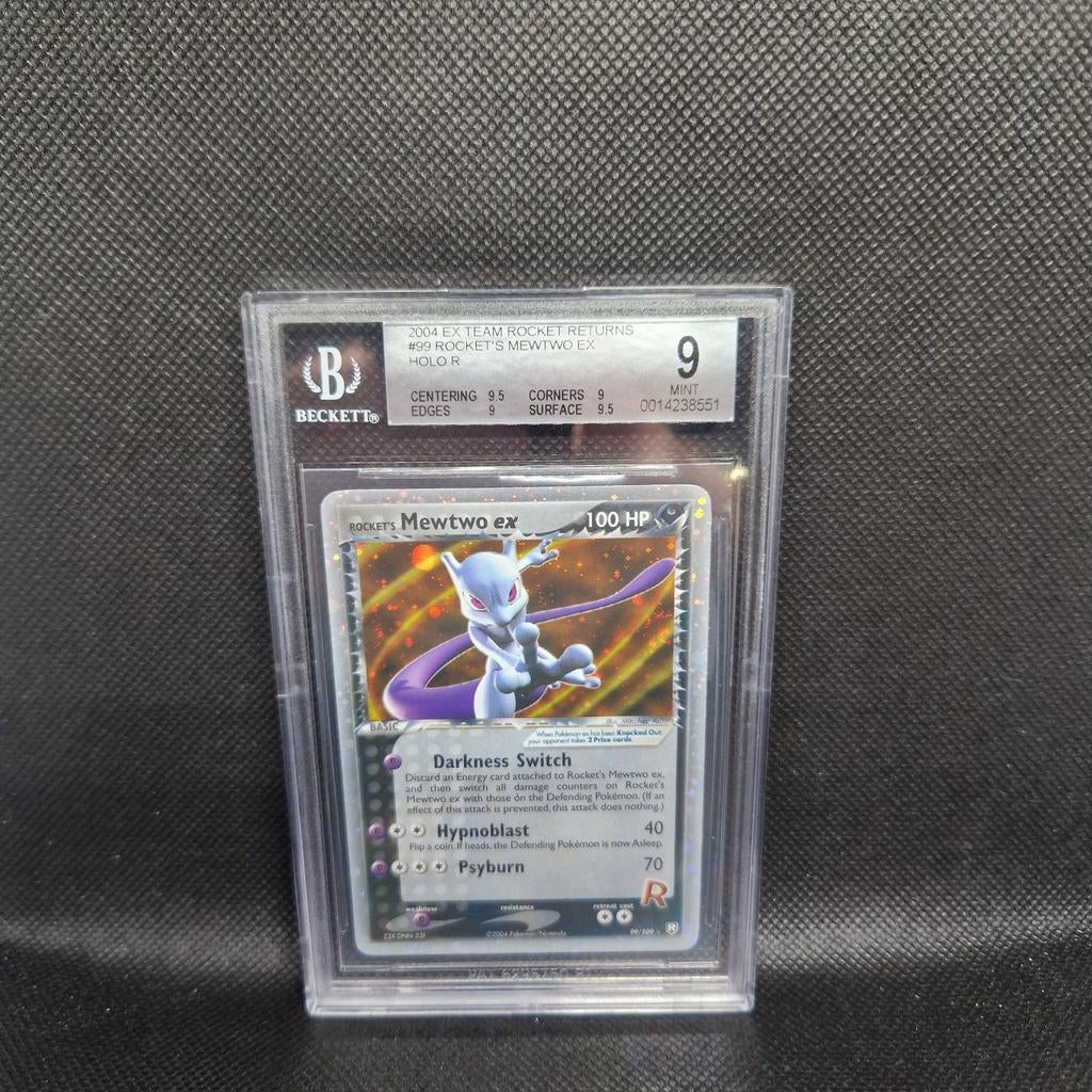 Rocket's Mewtwo Ex Holo Ex Team Rocket Returns BGS 9, Ophalen of Verzenden, Zo goed als nieuw