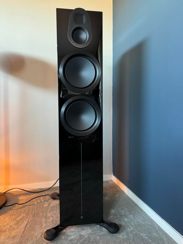 Monitor Audio Gold 500 6G Luidsprekers Hoogglans Zwart, Zo goed als nieuw, 120 watt of meer, Front, Rear of Stereo speakers, Ophalen