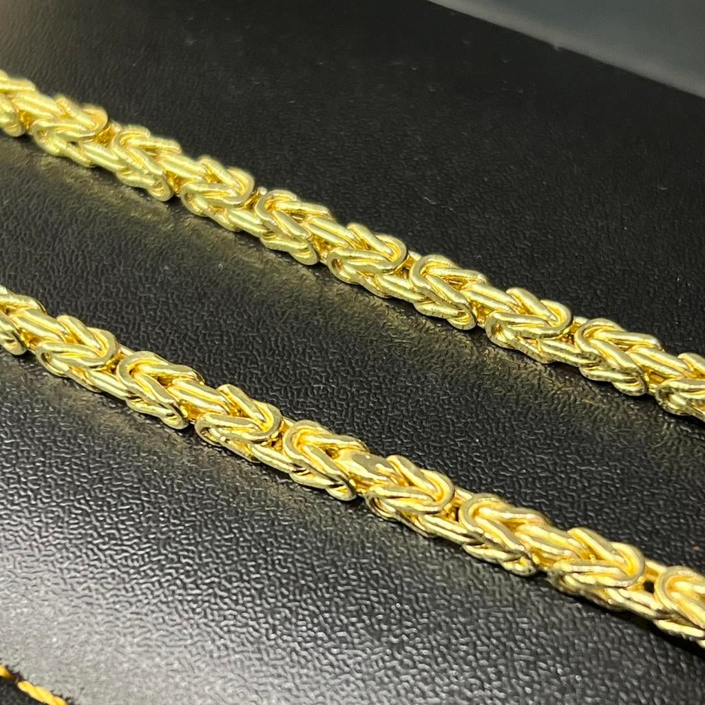 14k gouden koningsketting, Sieraden, Tassen en Uiterlijk, Kettingen, Ophalen of Verzenden, Nieuw, Goud, Goud