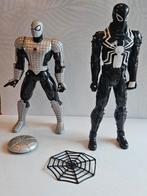 Spiderman Figuren: Zilver & Zwart, incl. Accessoires, Ophalen of Verzenden, Zo goed als nieuw