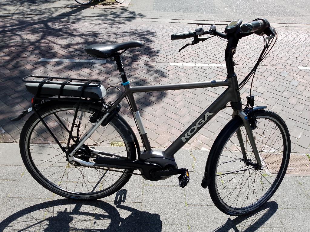 Koga E-Nova h57 elektrische herenfiets Bosch middenmotor, Gebruikt, -, Velgrem, -