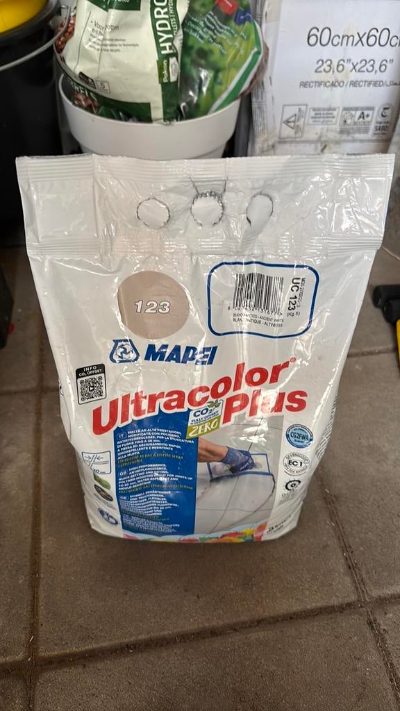 Mapei Ultracolor Plus voegmortel, kleur 123, Ophalen, Nieuw, Minder dan 20 cm, 10 m² of meer