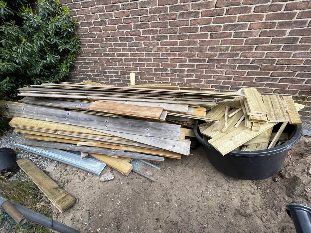 Hout, Ophalen, Gebruikt, Minder dan 25 mm, Grenen