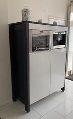 Kast met inbouwapparatuur: koffie, magnetron, vriezer, koelk, Ophalen