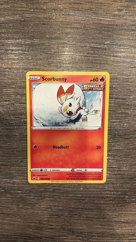 CRE Scorbunny 026/198, Ophalen of Verzenden, Zo goed als nieuw