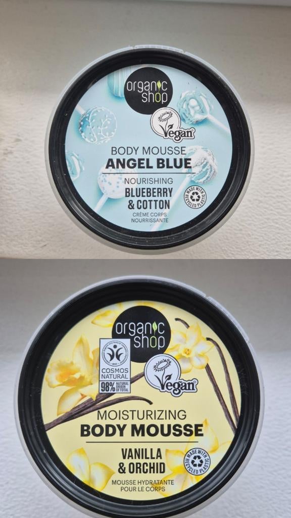 Organic Shop body mousse 2 stuks nieuw!, Ophalen of Verzenden, Nieuw, Bodylotion, Crème of Olie