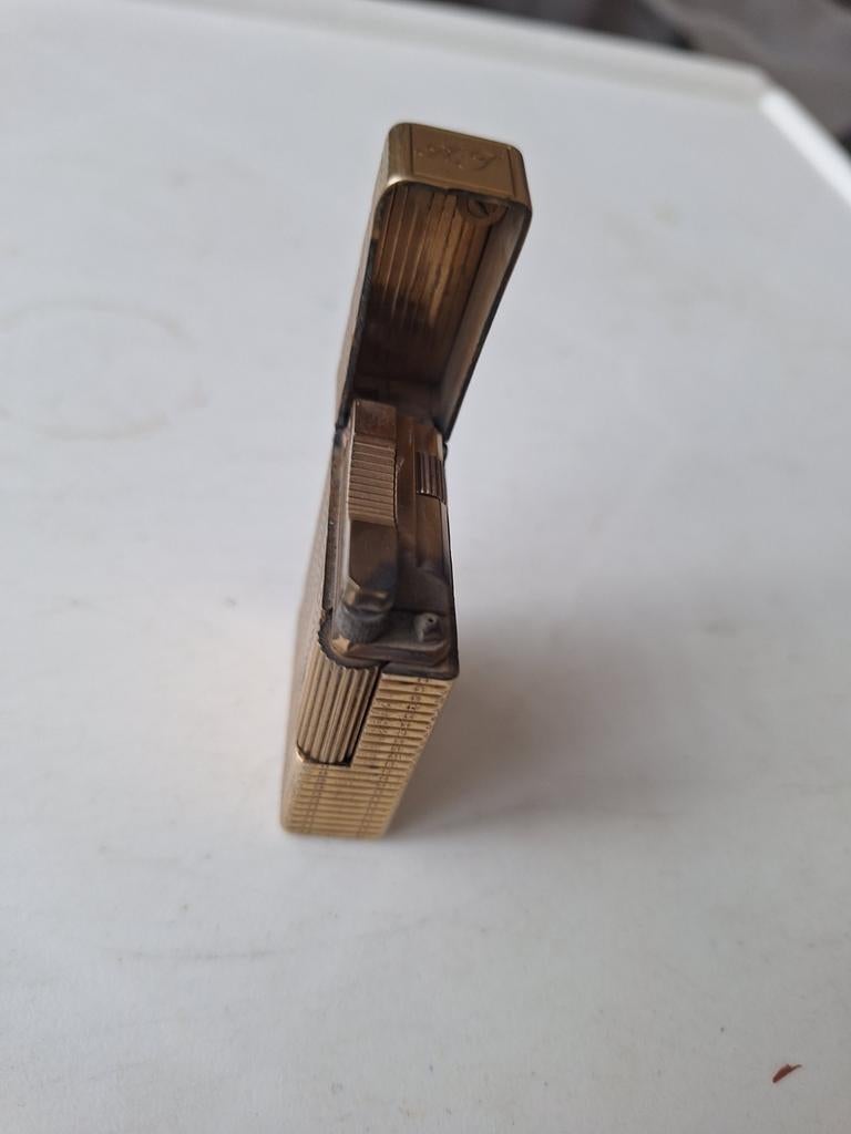 Vintage Vergulde Dupont Aansteker, Verzamelen, Rookartikelen, Aanstekers en Luciferdoosjes, Ophalen of Verzenden, Gebruikt, Aansteker