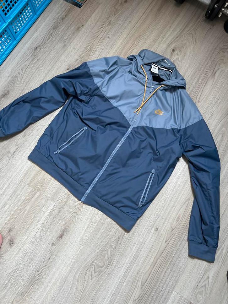 Nike Windrunner Jacket - Grijs/Blauw Maat L, Kleding | Heren, Jassen | Zomer, Nieuw, Maat 52/54 (L), Grijs, Ophalen