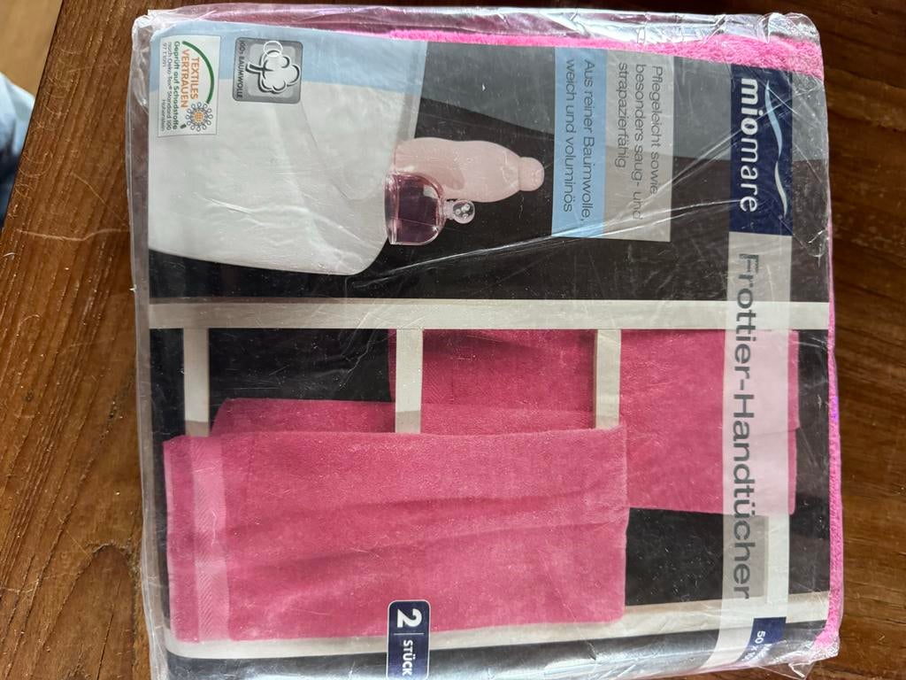 Miomare Frottier-Handdoeken, 2 stuks, roze, Huis en Inrichting, Badkamer | Badtextiel en Accessoires, Ophalen of Verzenden, Nieuw