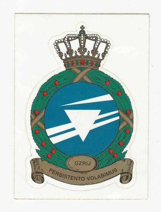 Sticker KLU Kon Luchtmacht - GZRIJ, Vliegbasis Gilze Rijen, Verzamelen, Verzenden, Luchtmacht, Nederland, Embleem of Badge
