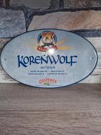 Vintage Korenwolf Witbier Reclamebord Gulpener, Ophalen of Verzenden