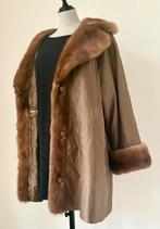 Amoress 40/ 42 twv 1.250,- jas, mantel met echte nerts bont, Ophalen of Verzenden, Zo goed als nieuw, Maat 38/40 (M), Zwart