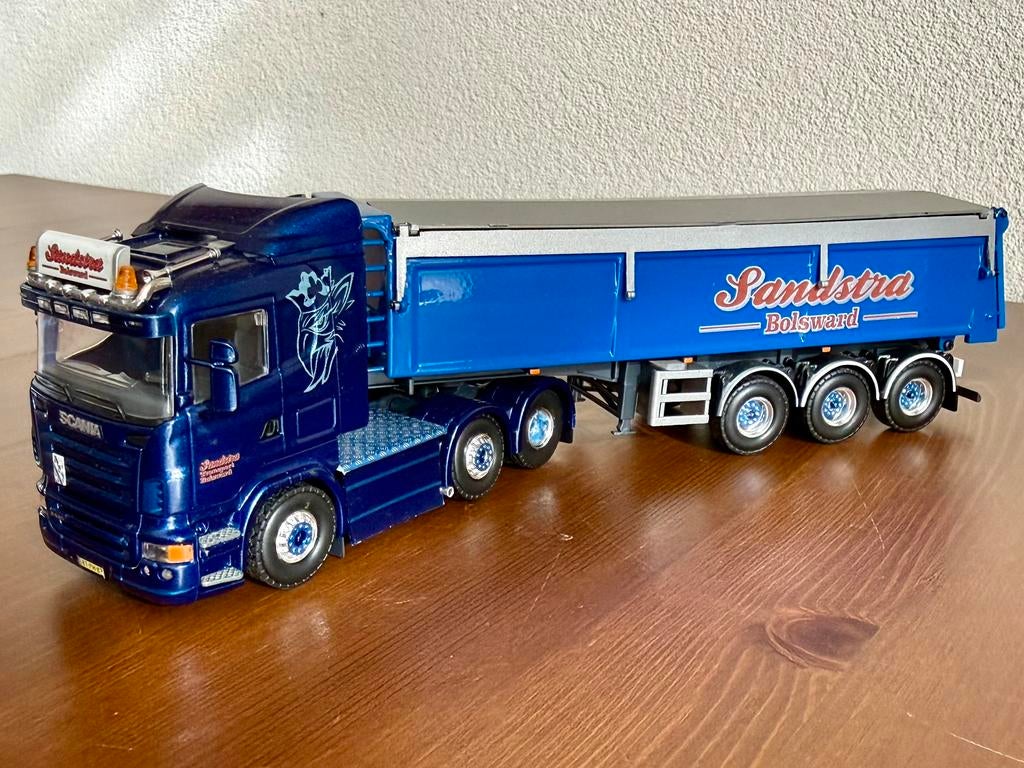 Tekno Sandstra Transport,Bolsward - Scania R580 + ZandKipper, Ophalen of Verzenden, Zo goed als nieuw, Bus of Vrachtwagen, Tekno