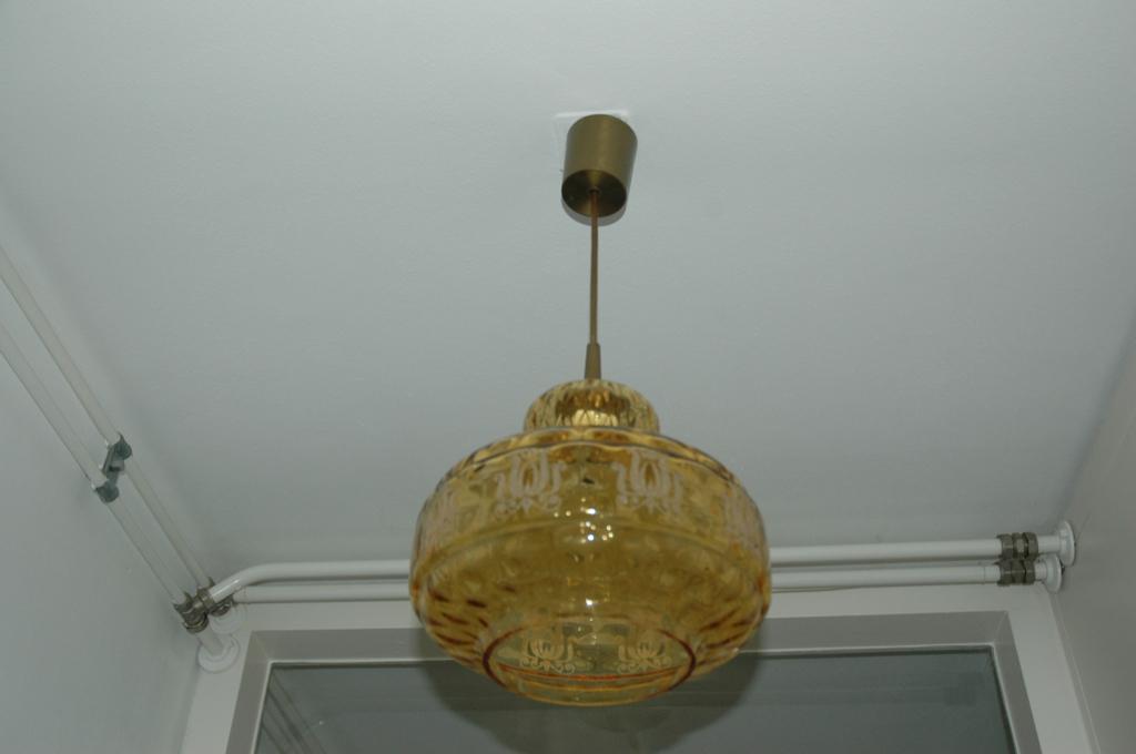 ganglamp, Huis en Inrichting, Lampen | Hanglampen, Ophalen, Zo goed als nieuw, Glas, Minder dan 50 cm