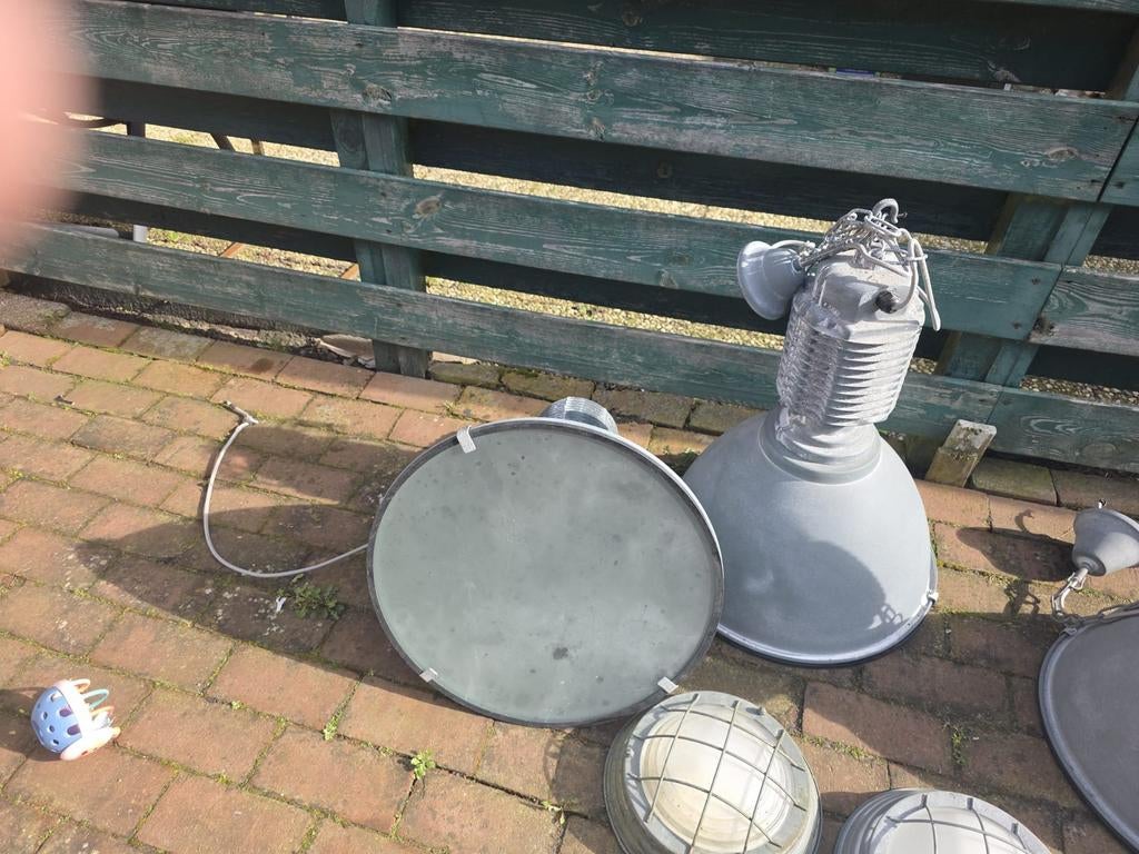 Diverse industriële lampen - robuust ,metaal, Huis en Inrichting, Lampen | Hanglampen, Ophalen, Gebruikt, Industrieel, Vintage, Robuust