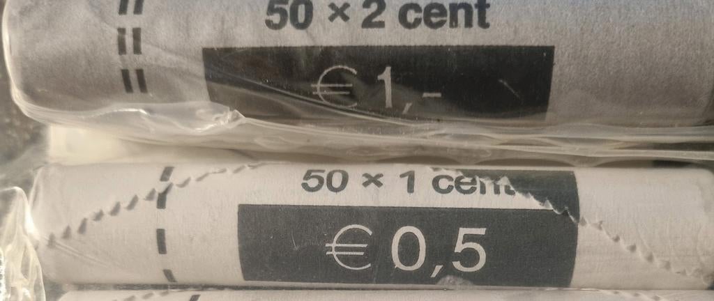 De Nederlandse Munt 1 en 2 cent rollen 1999 2000 samen €10, Postzegels en Munten, Munten | Nederland, Ophalen of Verzenden, Koningin Beatrix
