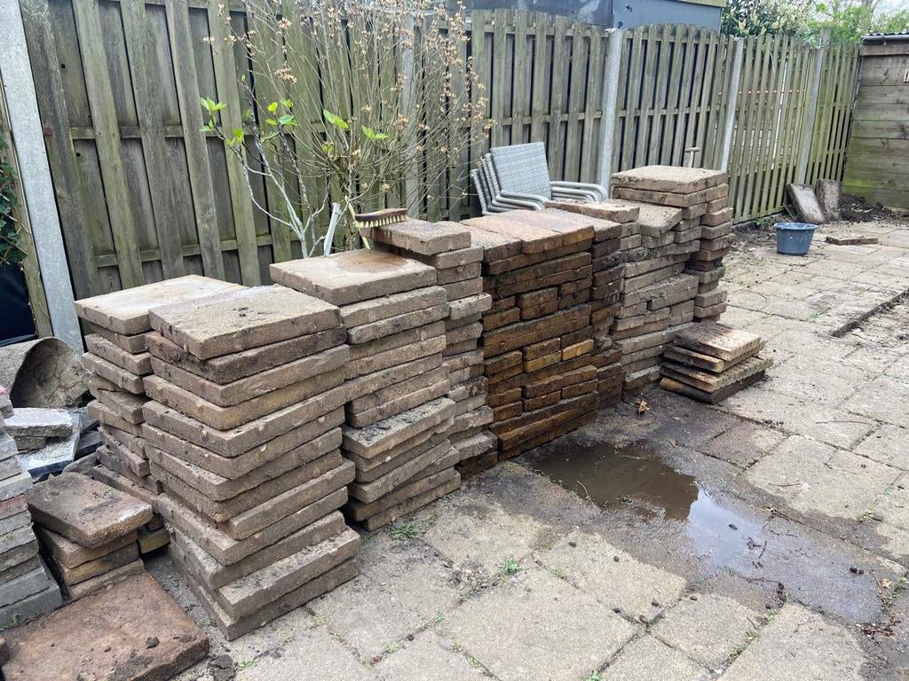 Tuin tegels gratis op te halen, Tuin en Terras, Tegels en Klinkers, Ophalen, Gebruikt, Overige materialen, Terrastegels