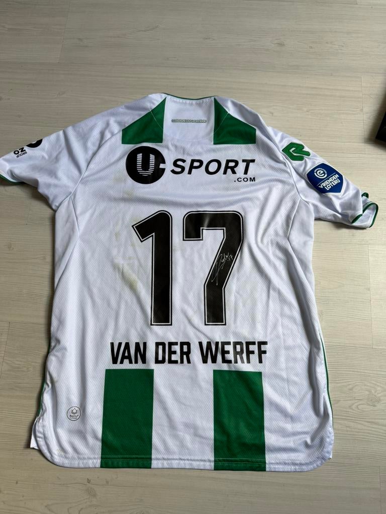FC Groningen shirt Van der Werff match worn, Ophalen of Verzenden, Zo goed als nieuw, Overige binnenlandse clubs, Shirt
