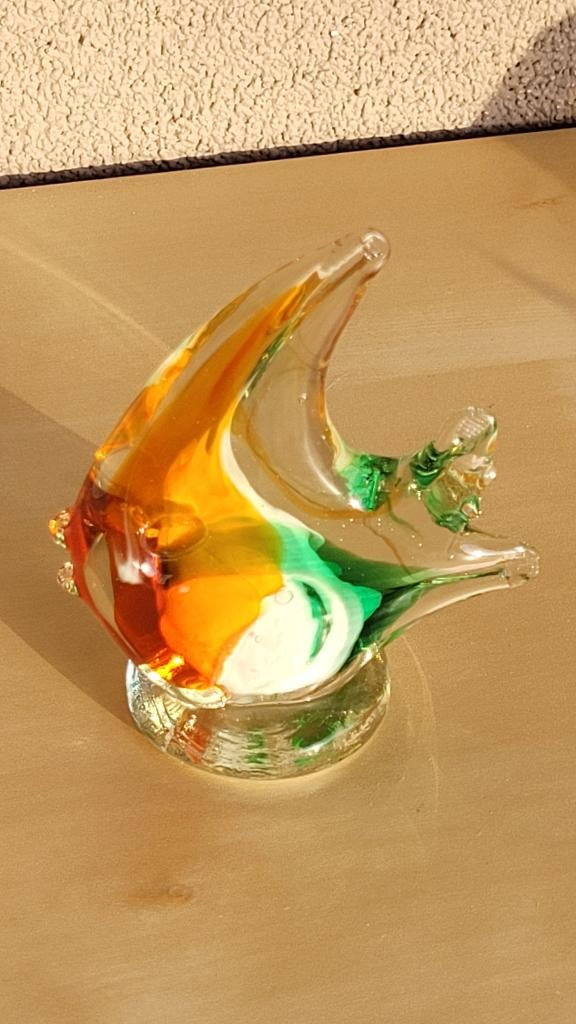 Glazen kleurrijke vis, Verzamelen, Beelden en Beeldjes, Ophalen of Verzenden, Gebruikt, Dier