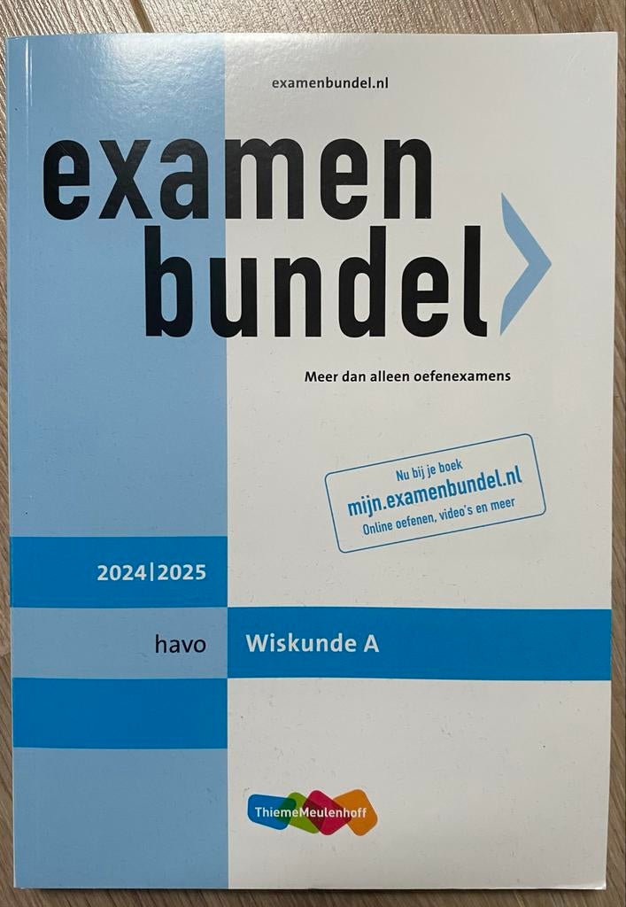 Examenbundel Wiskunde A havo 2024 | 2025, Ophalen of Verzenden, Zo goed als nieuw, HAVO, Wiskunde A
