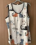 Topje.  mt, 4. X. L.      Poezen!!       Nieuw!, Kleding | Dames, T-shirts, Verzenden, Zo goed als nieuw, Zonder mouw