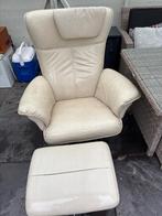 Fauteuil, Minder dan 50 cm, Gebruikt, Ophalen of Verzenden, Leer