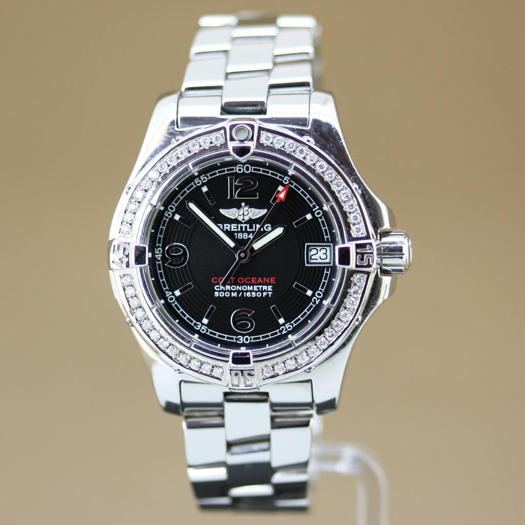 Breitling Colt Océane Ref. A77380 Diamonds, Overige merken, Staal, Gebruikt, Staal