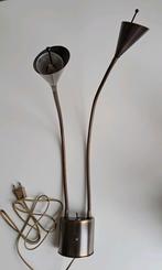 Bronzen Wandlamp Schemerlamp met flexibele armen, Ophalen of Verzenden, Metaal, Minder dan 50 cm