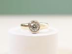 14 Karaat Gouden Solitair Ring Met 0,75ct Diamant, 18 tot 19, Ophalen of Verzenden, Zo goed als nieuw, Met edelsteen