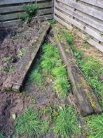 2 bielzen, behandeld - 255x26x15, Tuin en Terras, Bielzen en Borders, Ophalen, Gebruikt, 25 cm of meer, Biels