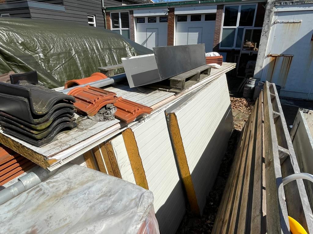 Div sandwich panelen 60 80 en 100 mm, Ophalen, Zo goed als nieuw, Hardschuim (Pir), 15 m² of meer