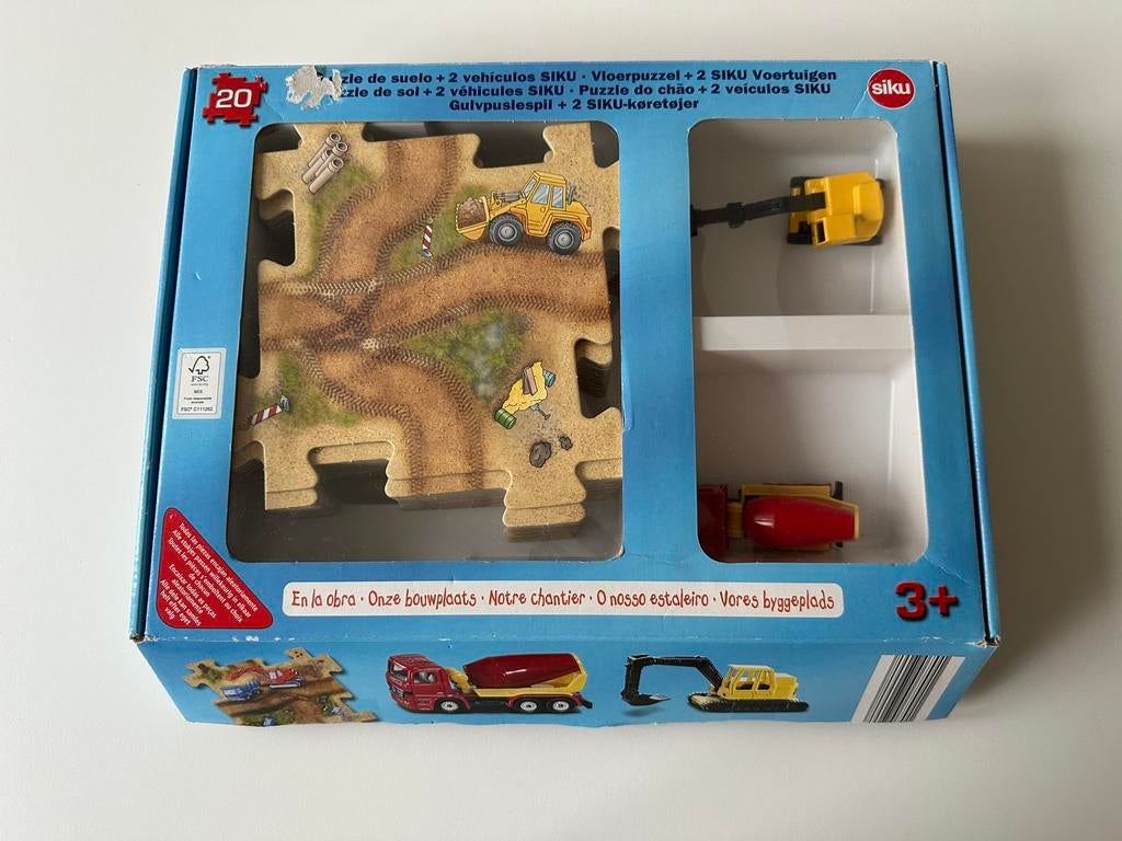 Siku vloerpuzzel met bouwplaatsvoertuigen, Ophalen of Verzenden, Zo goed als nieuw