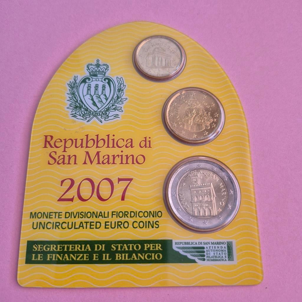 San Marino 2007 Euro Set - UNC, Ophalen of Verzenden, San Marino, 2 euro, Setje