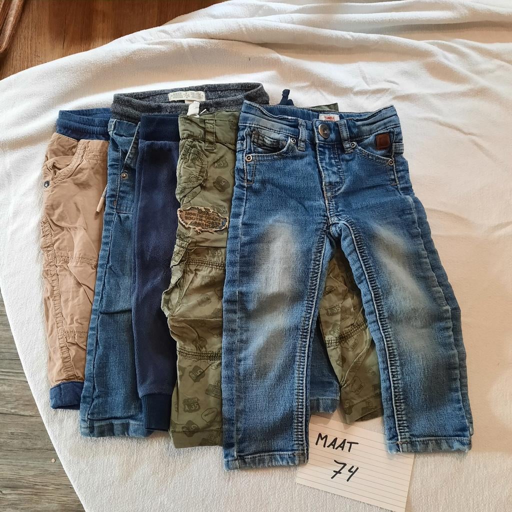 5 broekjes maat 74, Kinderen en Baby's, Babykleding | Maat 74, Ophalen of Verzenden, Gebruikt, Jongetje, Broekje