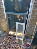 Oude deur en 2 kozijnen, Doe-het-zelf en Verbouw, Glas en Ramen, Ophalen, 160 cm of meer