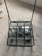 Theedoos met spiegel zwart, Huis en Inrichting, Woonaccessoires | Overige, Ophalen, Gebruikt