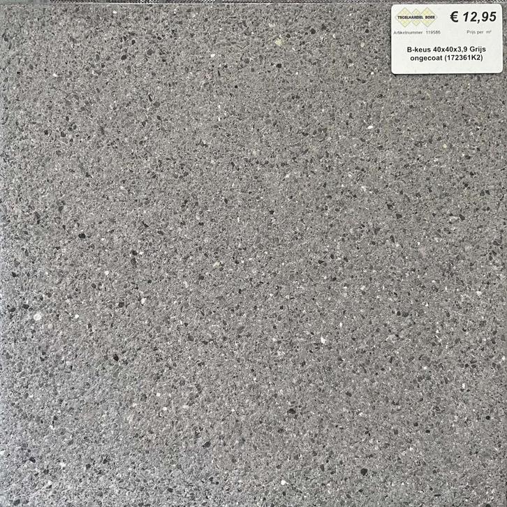 Voordelige B-keus terrastegels 40x40x4 Grijs ongecoat, Tuin en Terras, Tegels en Klinkers, Nieuw, Terrastegels, Beton, 10 m² of meer