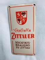 emaille bord bordje  zittauer bier, Ophalen of Verzenden
