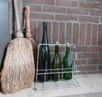Vintage shabby flessenrek tomado voor 6 flessen + zink label, Ophalen of Verzenden, Gebruikt