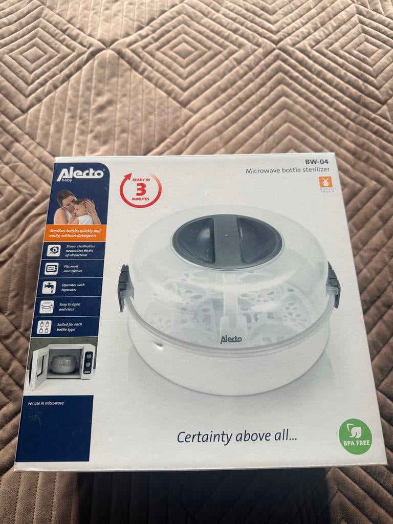 Alecto Magnetron Fles Sterilisator BW-04 - Nieuw in Doos, Ophalen of Verzenden, Nieuw