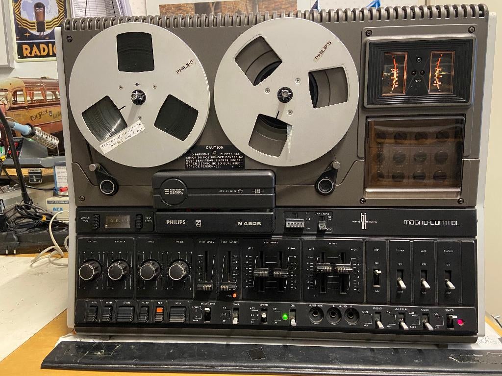 Philips N4506 spoelendeck/bandrecorder, Ophalen of Verzenden, Gebruikt, Cassettedeck, Philips