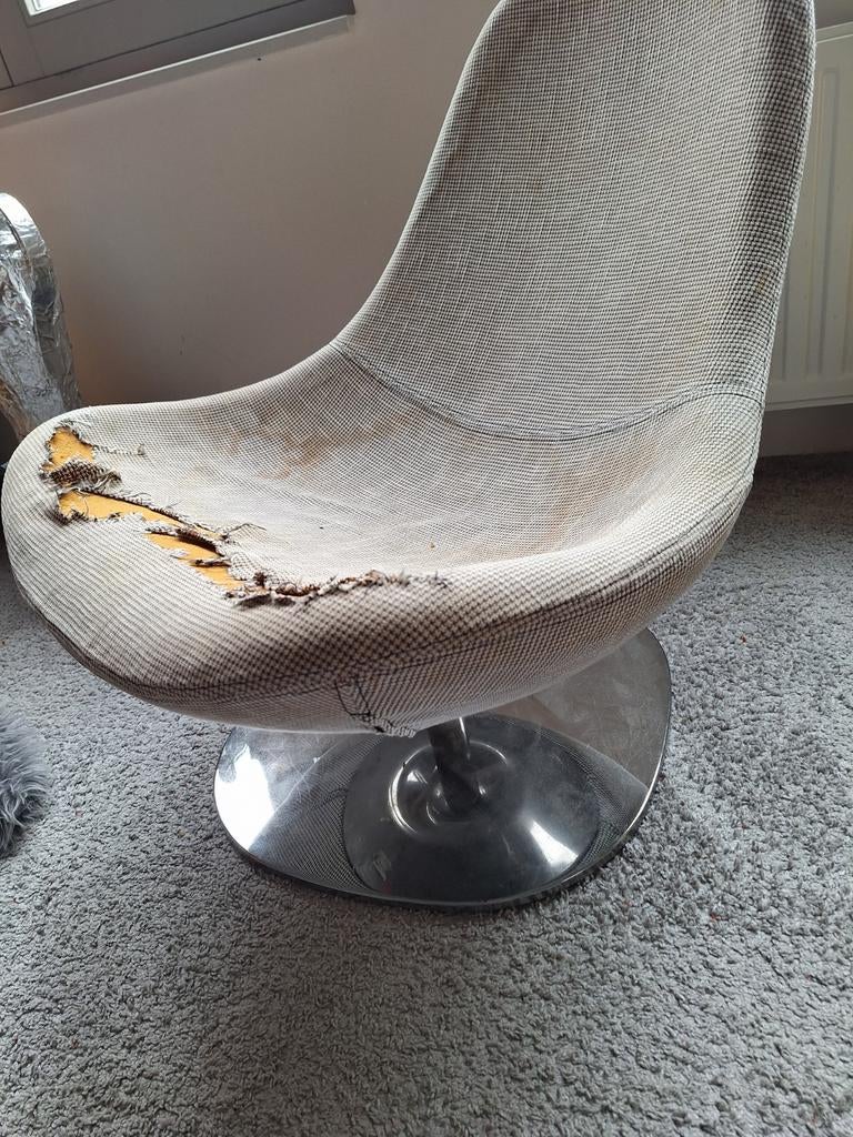 Kuip en draaistoel fauteuil van de Ikea, Huis en Inrichting, Fauteuils, Ophalen, Gebruikt, 75 tot 100 cm, 75 tot 100 cm