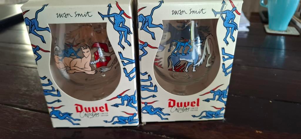 Iwan Smit Duvel glazen, limited edition, hond en kat, Ophalen of Verzenden, Nieuw