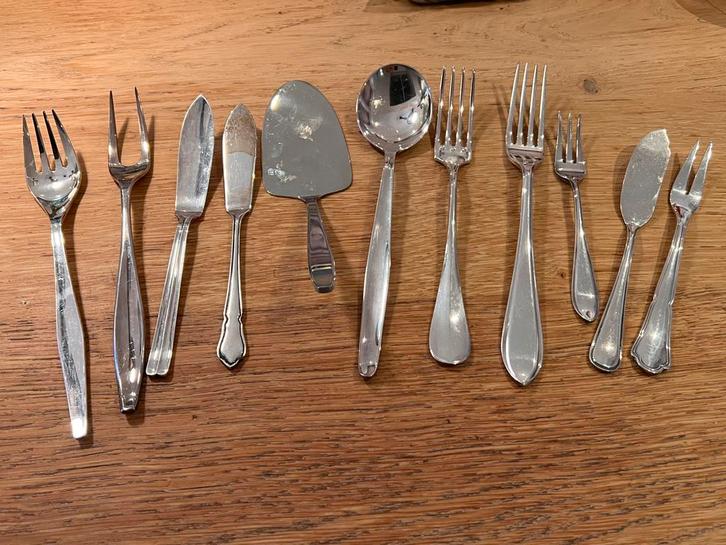 Verzilverd bestek christofle gero keltum meest nieuw, Antiek en Kunst, Antiek | Bestek, Ophalen of Verzenden